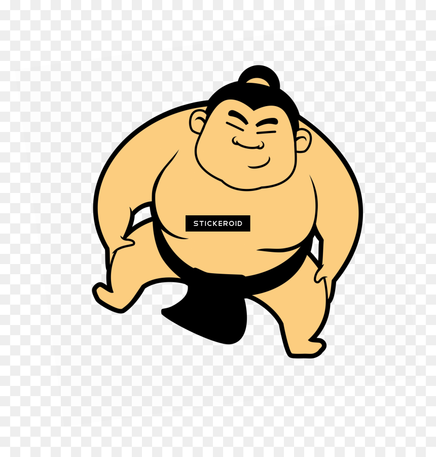 Sumo Wrestling Cartoon - Sumo Wrestler Clipart, HD Png Download - wrestling png