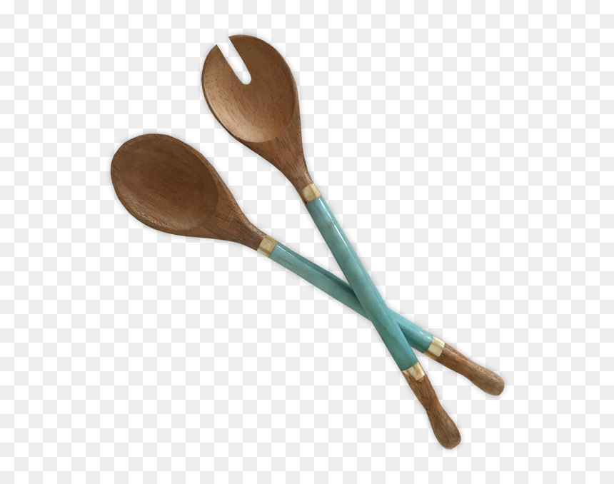 Wood Salad Server, HD Png Download - wooden spoon png