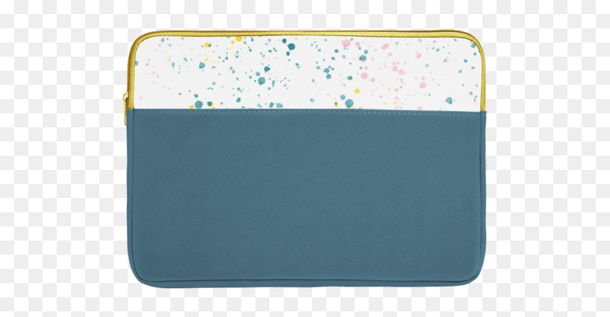 Spruce Green Laptop Sleeve With White Paint Splatter - Coin Purse, HD Png Download - white paint splatter png