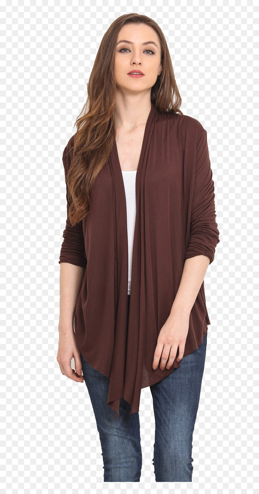 Women Shrug Free Png - Cardigan, Transparent Png - shrug png