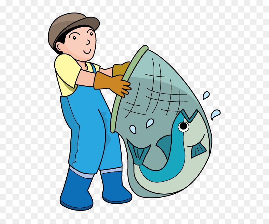 High Quality Clipart - Fisherman Clipart, HD Png Download - fishnet png