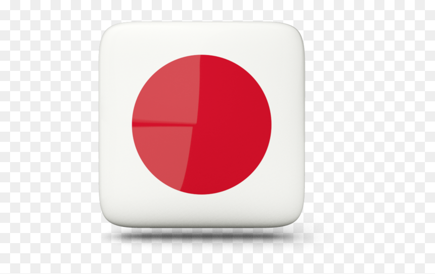 Glossy Square Icon - Circle, HD Png Download - japan flag png