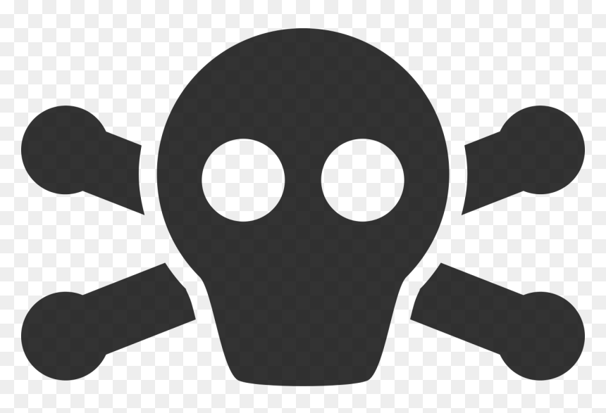 Pirate Symbol Clip Art, HD Png Download - black skull png