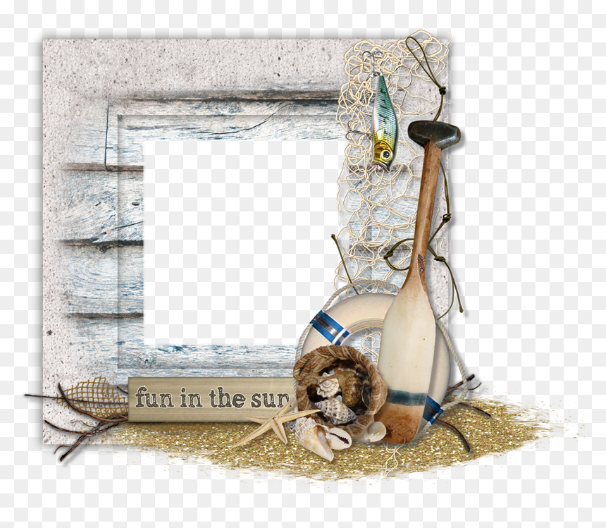 Border Free Clip Art Seaside, HD Png Download - silver frame png