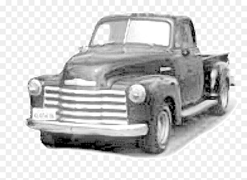Classic Car,hood,commercial Vehicle - Old Truck, HD Png Download - pick up truck png