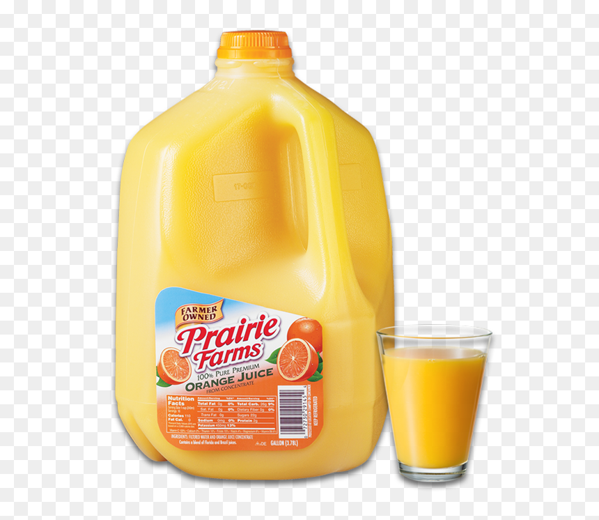 Orange Juice - Prairie Farms Orange Juice Gallon, HD Png Download - orange juice png