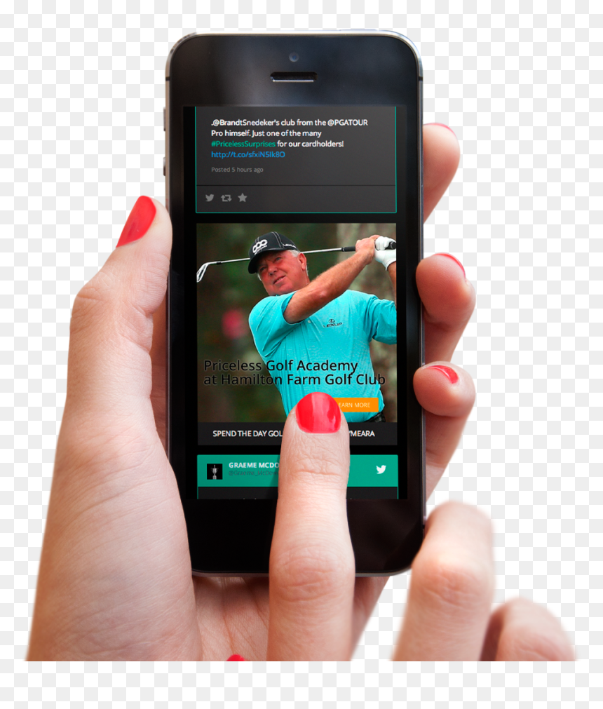Hand Holding Social Media Hub On Iphone - Transparent Png Social Media Iphone Png, Png Download - hand holding phone png