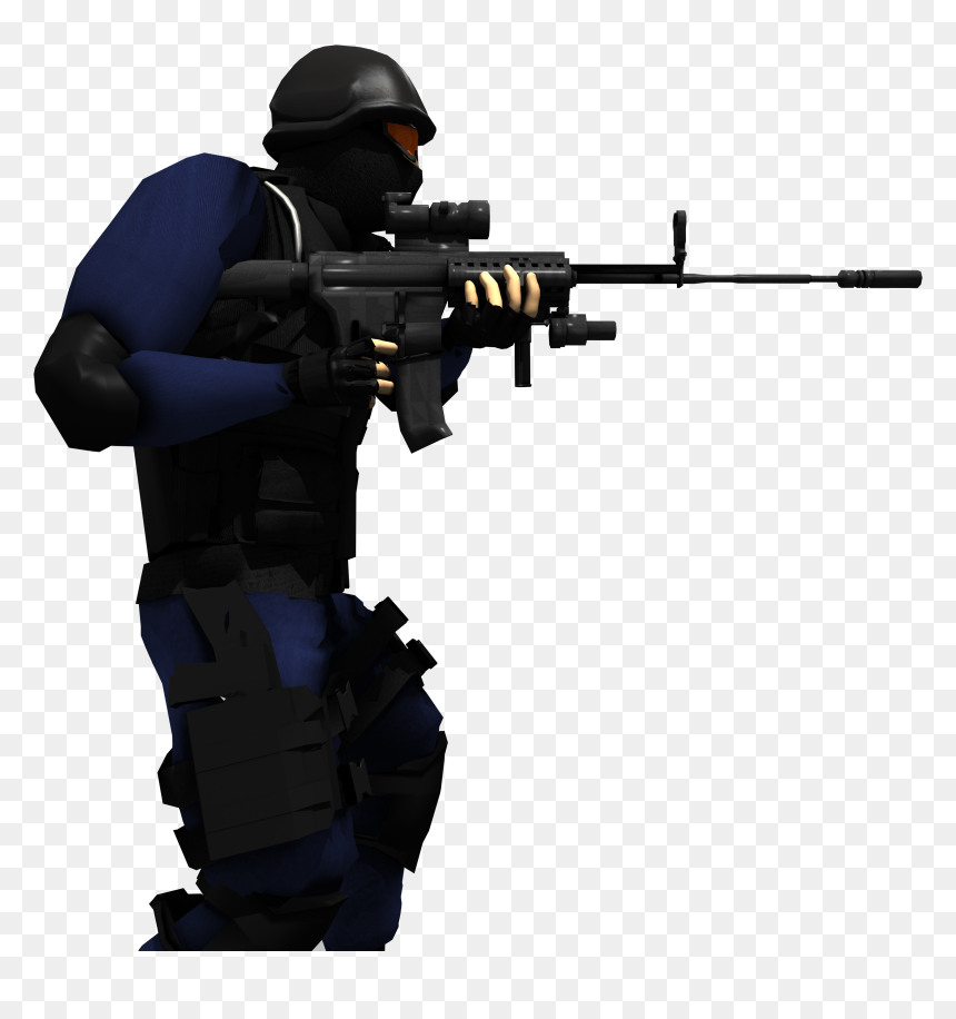Swat Member 3d Model Blend - 3d Swat Model Png, Transparent Png - swat png