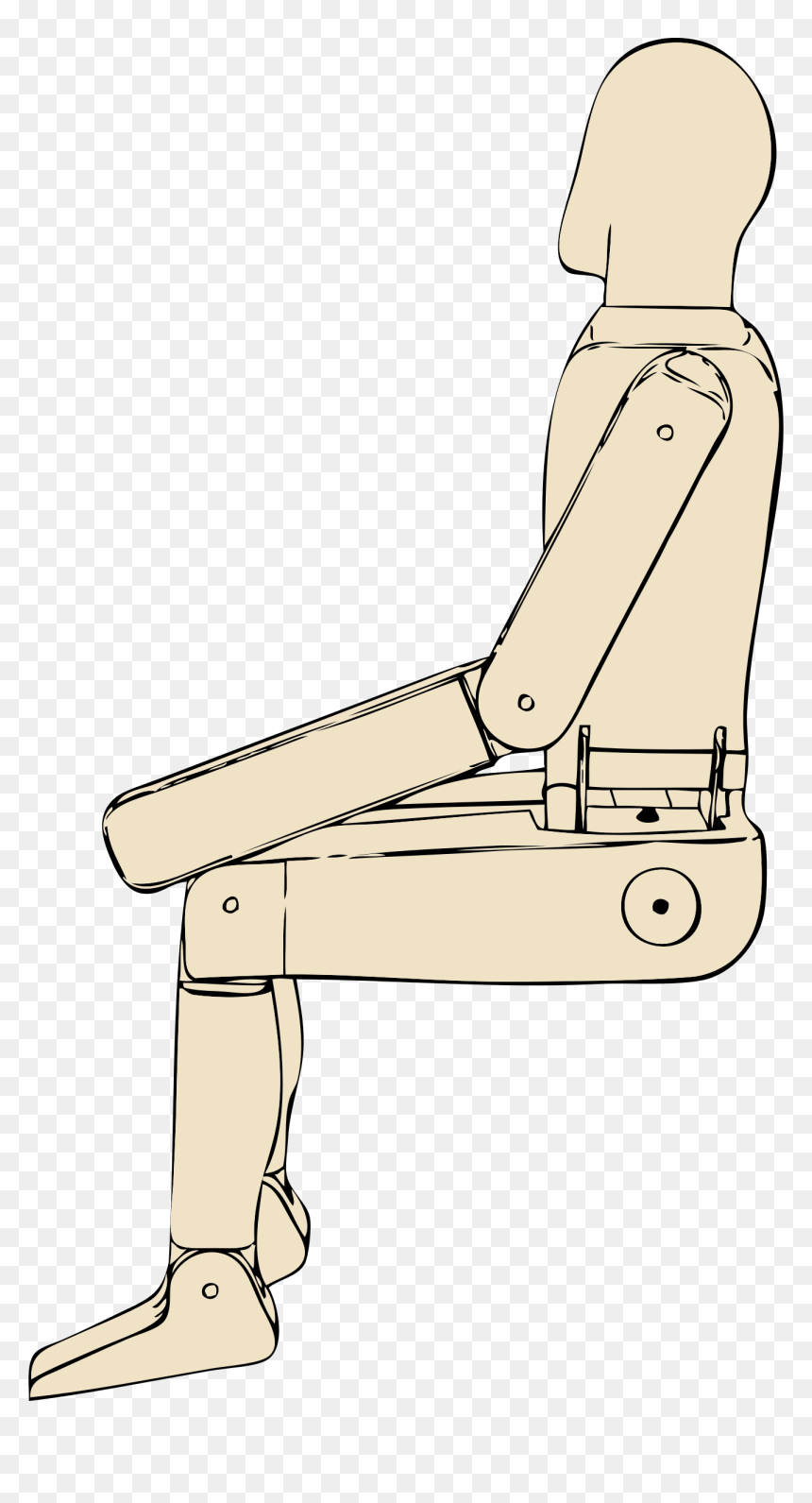 Muñeco De Pruebas Sentado, HD Png Download - mannequin png