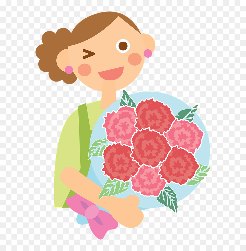 Carnation Mothers Day Clipart - Cartoon, HD Png Download - carnation png