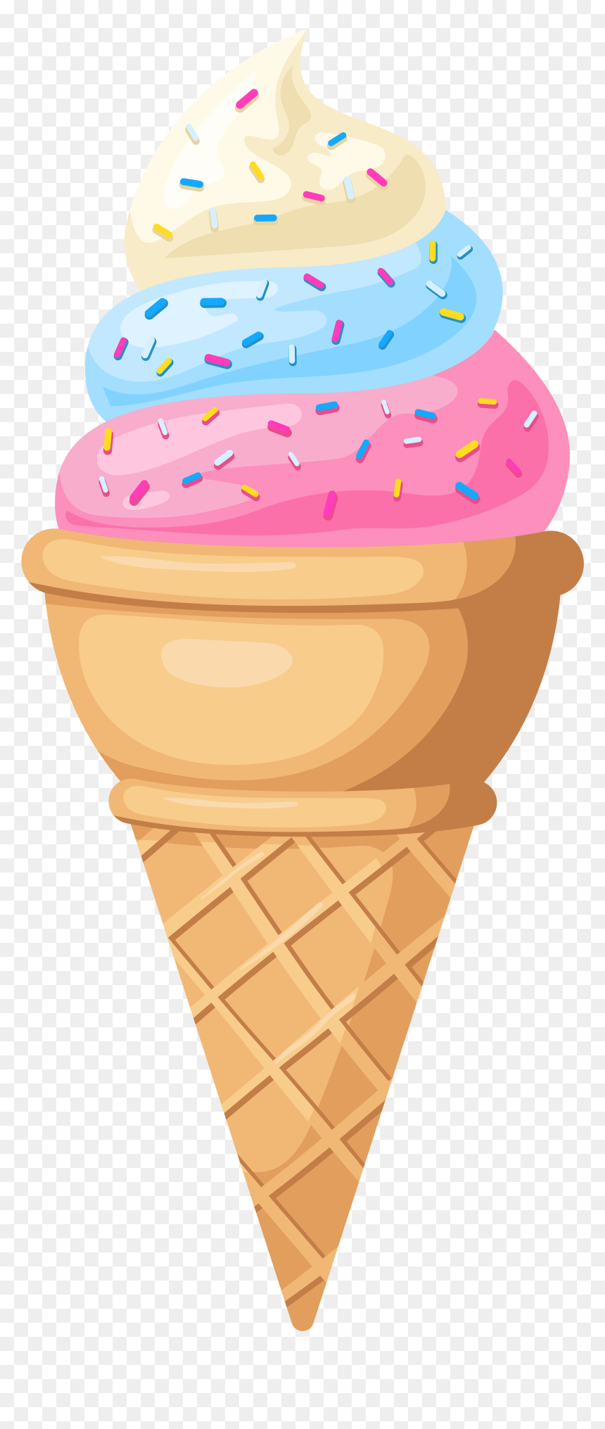 Ice Cream Cone Png Clip Art - Clip Art Ice Cream, Transparent Png - snow cone png