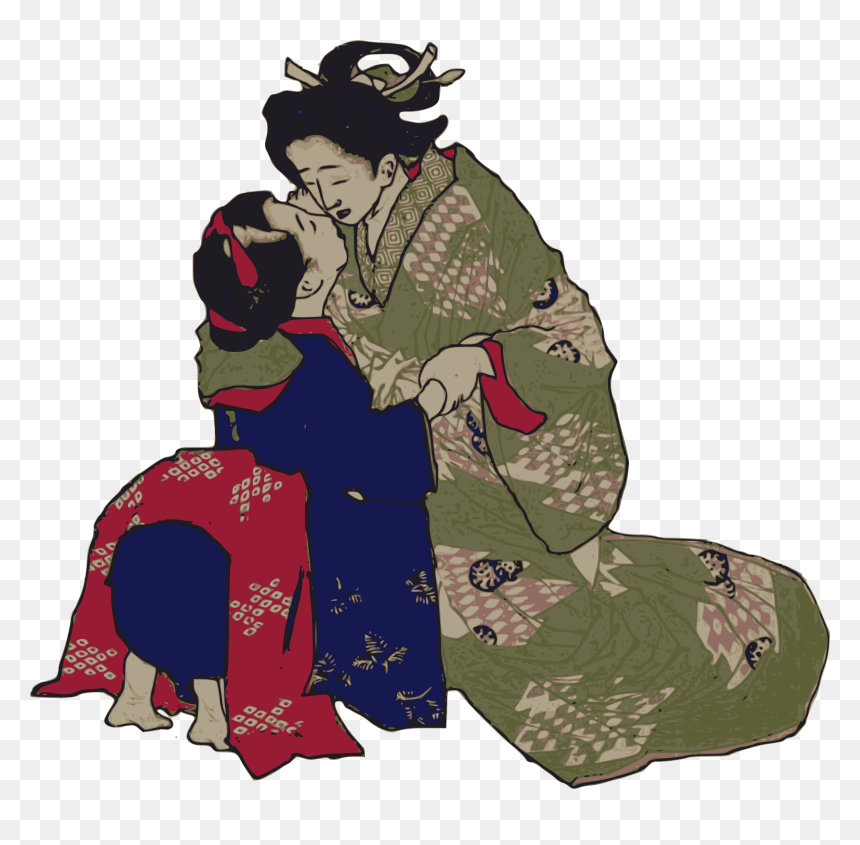 Japan Geisha Png, Transparent Png - hug png