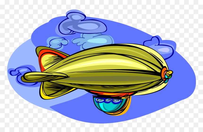 Vector Illustration Of Dirigible Or Blimp Airship Lighter - Ariship Coolclips Clipart, HD Png Download - blimp png