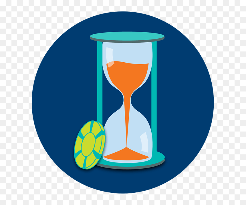 An Hour Glass With A Chip Leaning Against It - Illustration, HD Png Download - hour glass png