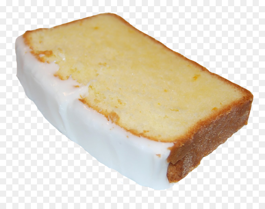 Slice Of Lemon Pound Cake - Lemon Pound Cake Slice, HD Png Download - cake slice png