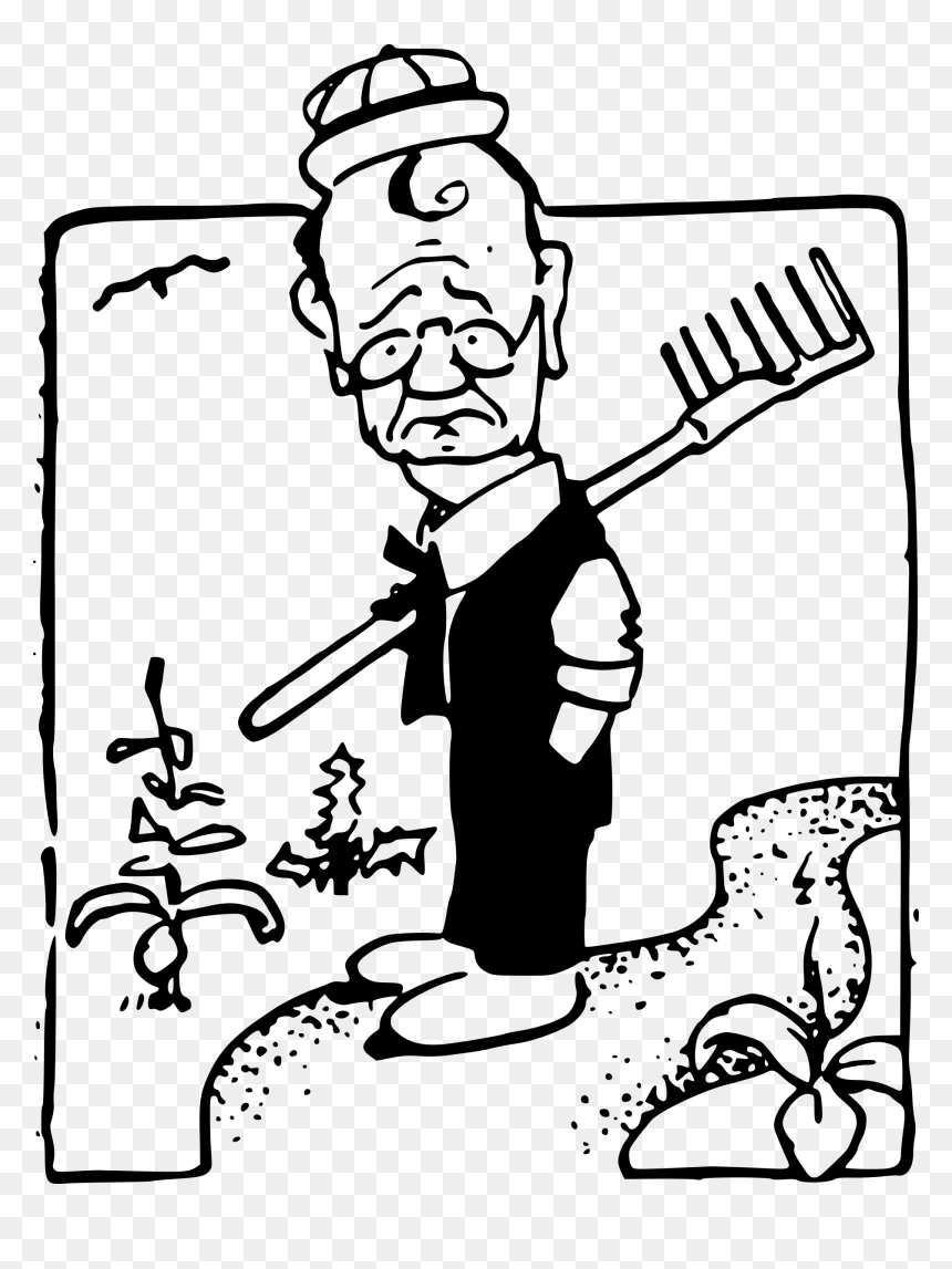 Farmer And Rake Clip Arts - Clip Art, HD Png Download - rake png