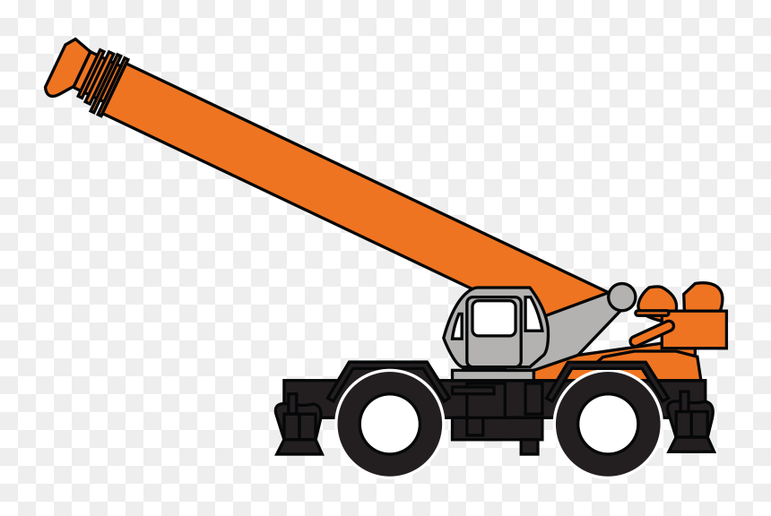 Crane Clipart Vertical - Rough Terrain Crane Logo, HD Png Download - crane png