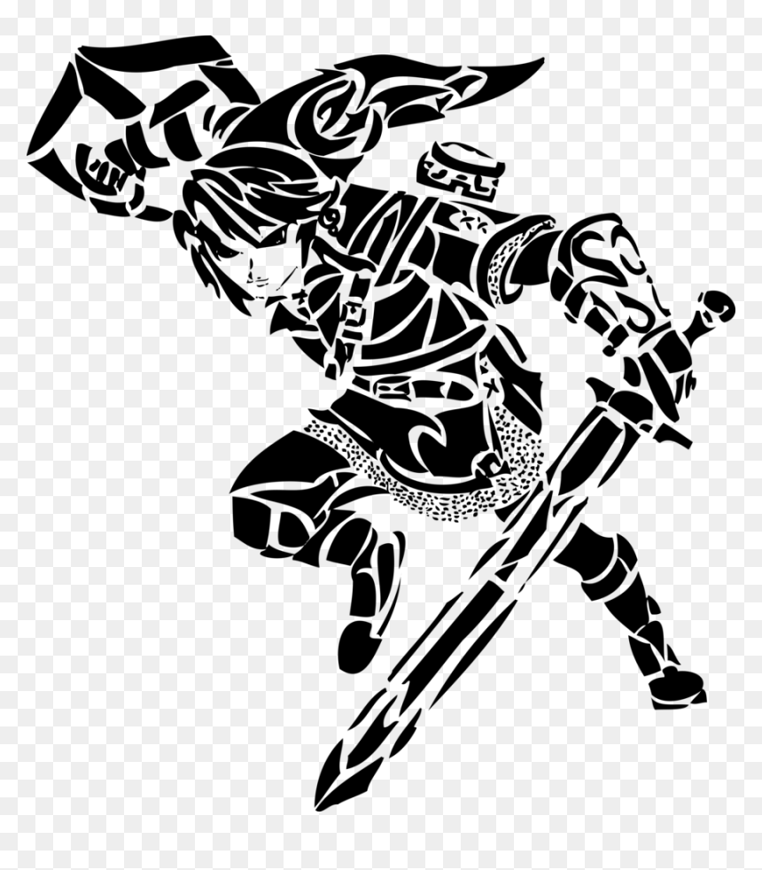 Tribal Art Drawings - Legend Of Zelda Clipart, HD Png Download - legend of zelda png