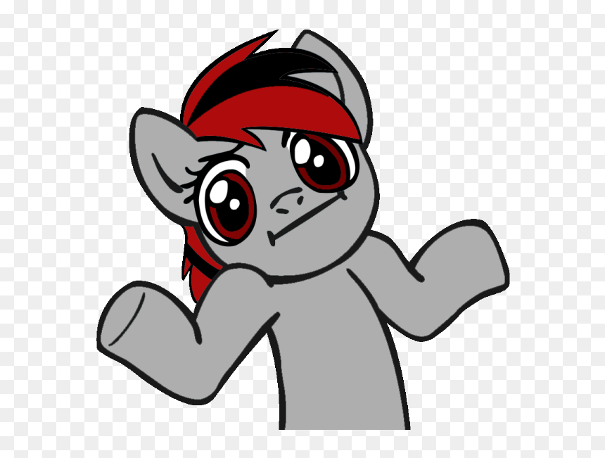 Shrug Hat Emoticon - Pinkie Pie Shrug, HD Png Download - shrug png