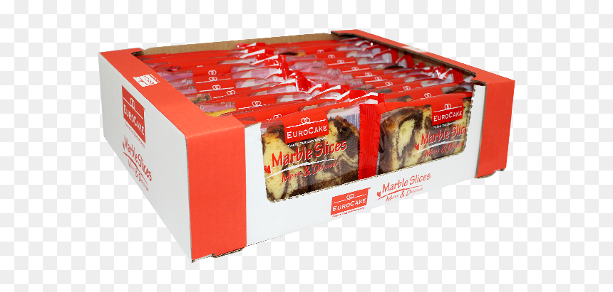 Marble Cake Slice 24pc Tray - Box, HD Png Download - cake slice png