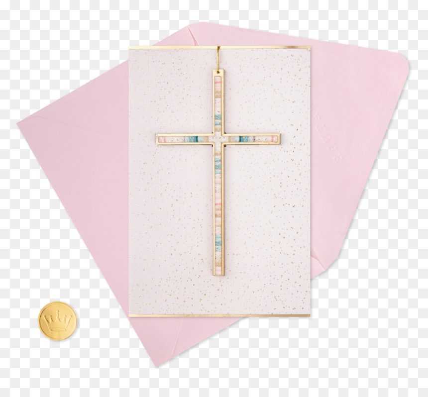 Painted Cross Easter Card - Cross, HD Png Download - upside down cross png