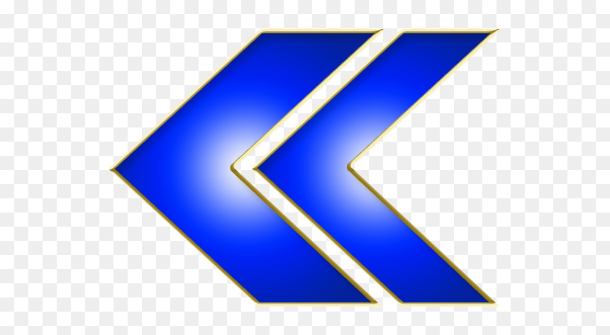 Double Arrow Blue Left - Double Arrow Left Blue, HD Png Download - double arrow png
