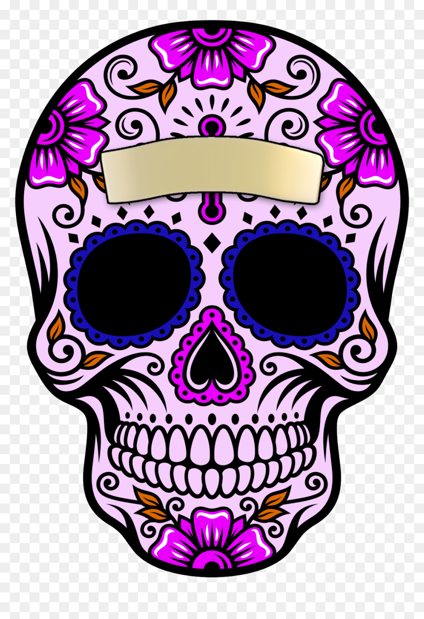 Transparent Skull And Crossbones Png Transparent Background - Flower Sugar Skull, Png Download - skull and crossbones png transparent background