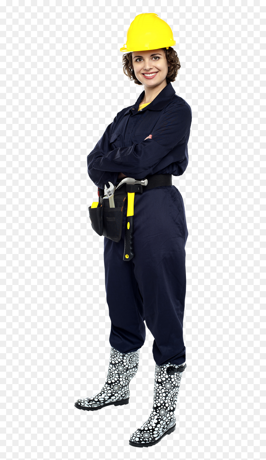 Women Worker Png Image - Construction Female Png, Transparent Png - construction worker png
