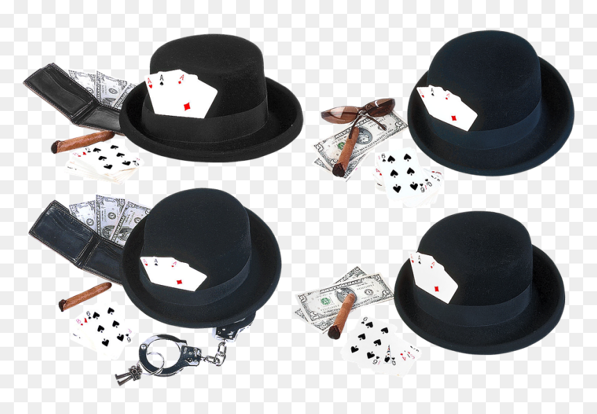 Bowler Hat With Cards, HD Png Download - bowler hat png