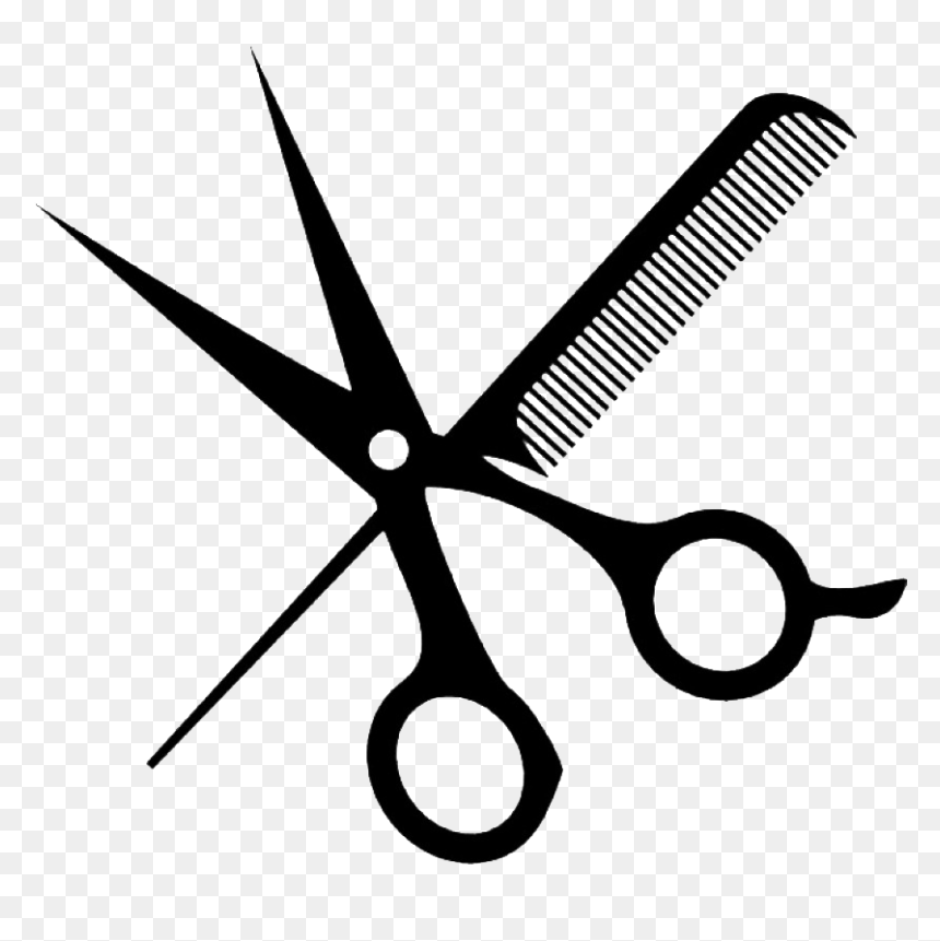 Salon Accessories Png Download Image - Scissors And Comb Transparent, Png Download - hair scissors png