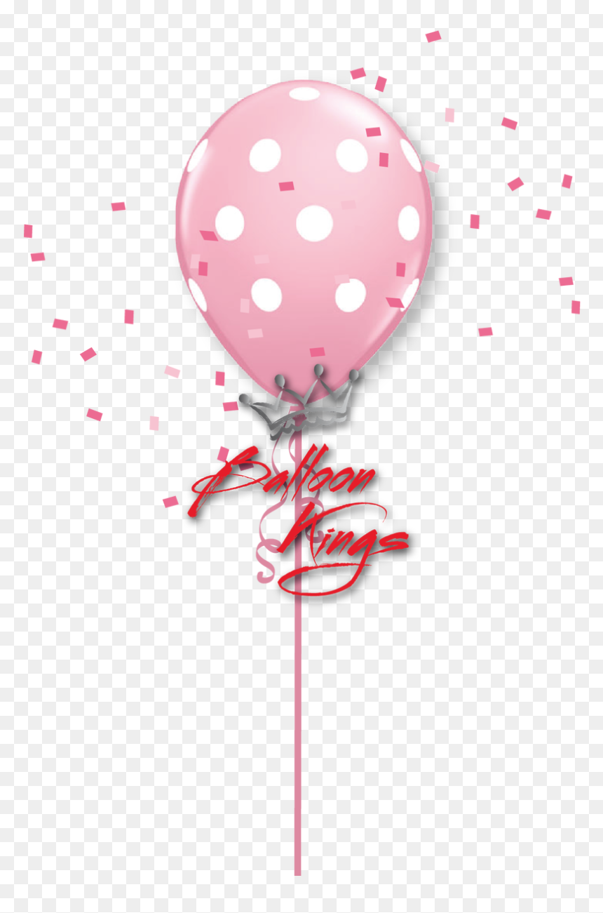 11in Pink Polka Dots - Baby Balloon Png Hd, Transparent Png - gold dots png