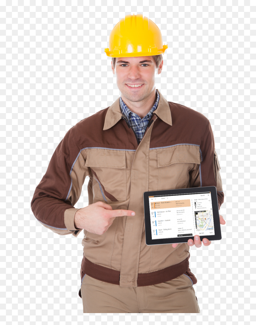 Technician Brw Tablet 964×1024 - Electrician, HD Png Download - construction worker png