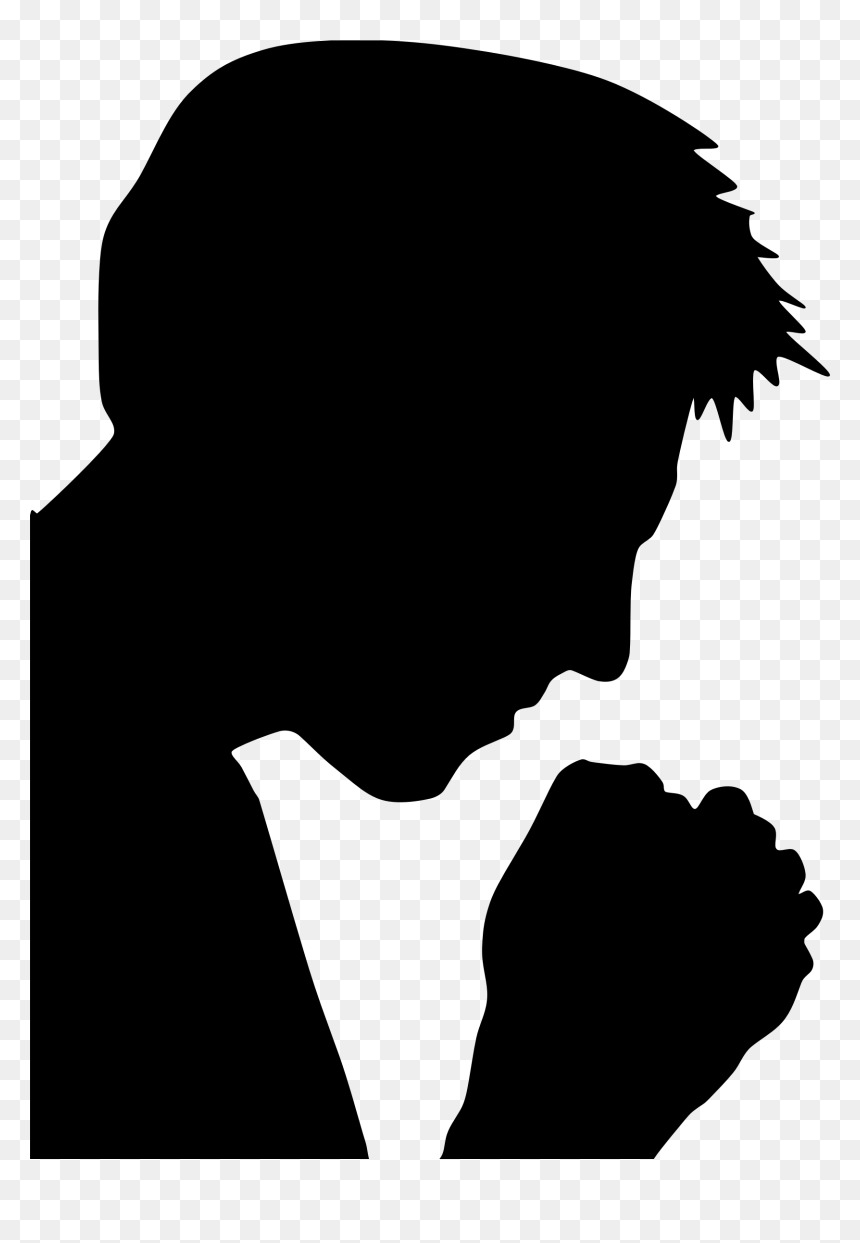 Praying Hands Prayer Silhouette Religion - Pray Silhouette, HD Png Download - prayer hands png