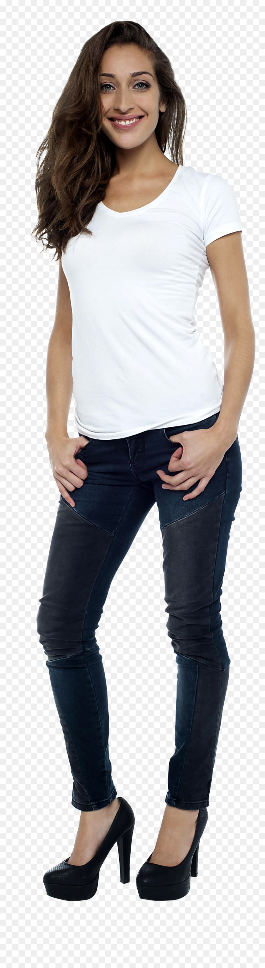 Cute Girl - Girl In Jeans Png, Transparent Png - girls png