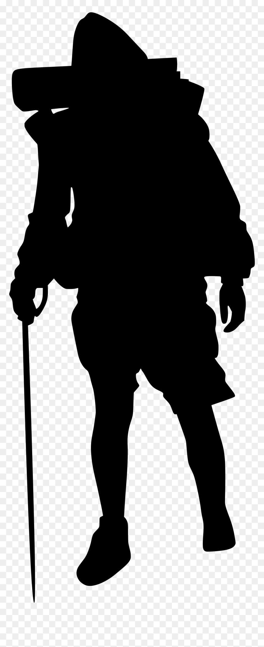 Silhouette, HD Png Download - hiker png