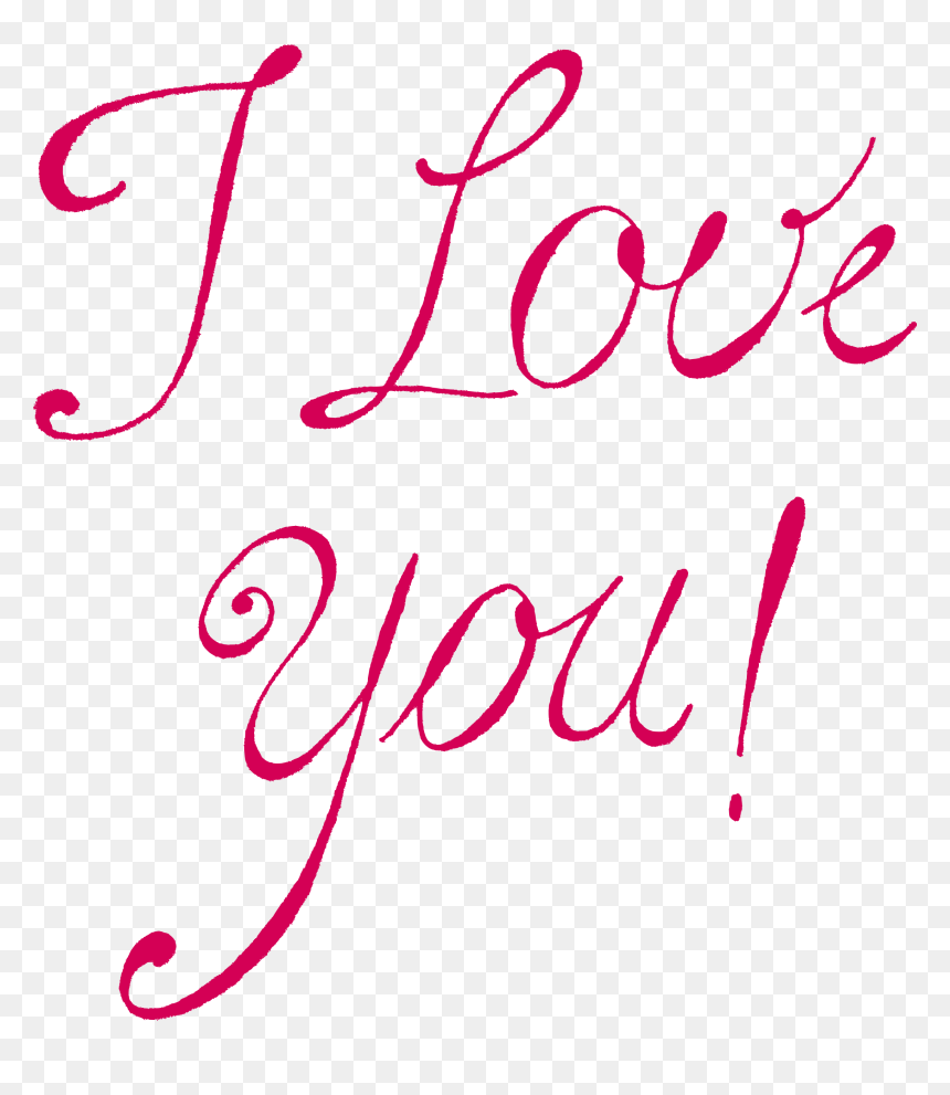 Calligraphy, HD Png Download - i love you png
