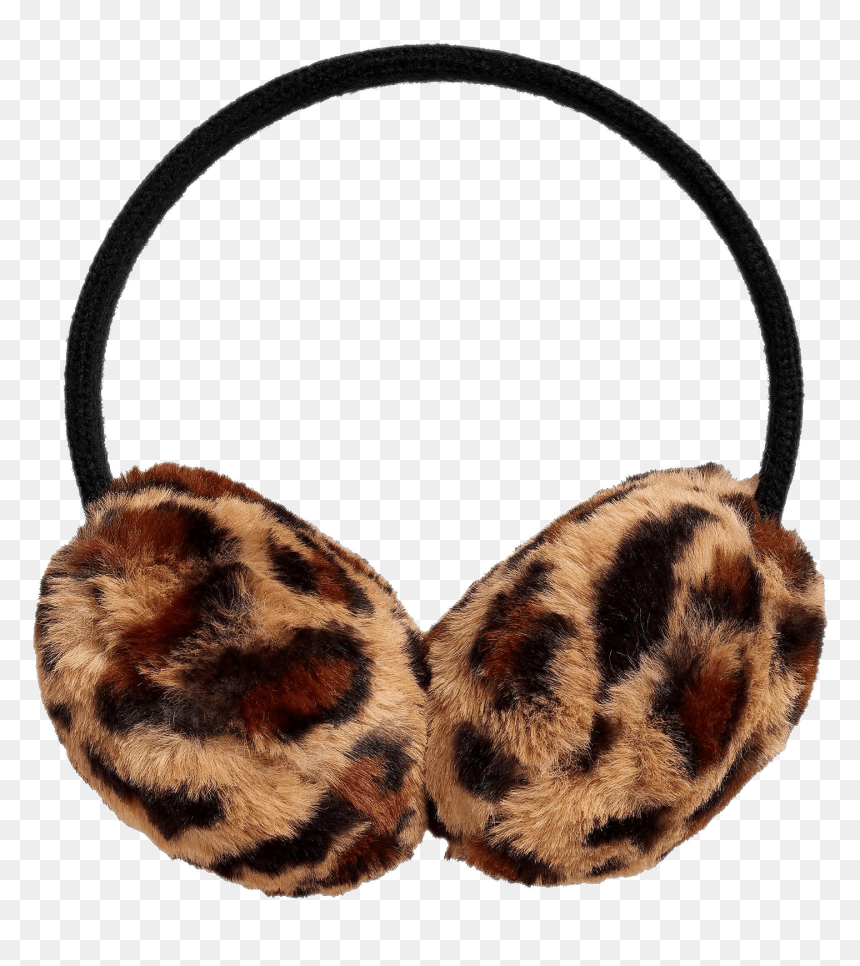 Leopard Print Earmuffs Clip Arts - Cheetah Print Earmuffs, HD Png Download - leopard print png