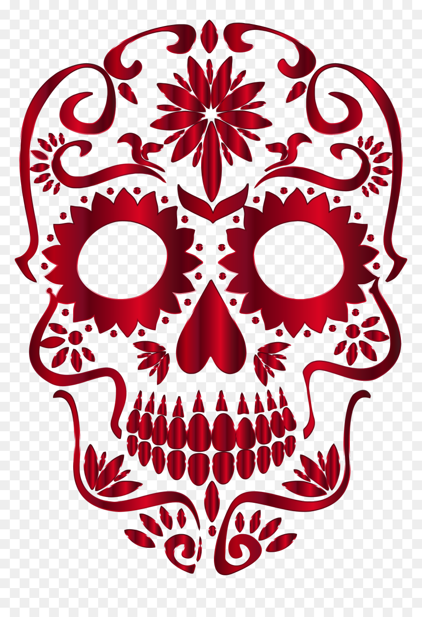 Best 56 Bones Transparent Background On Hipwallpaper - Transparent Background Sugar Skull Clipart, HD Png Download - skull and crossbones png transparent background