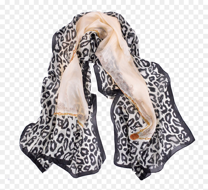 Cream Leopard Print Hijab - Animal Print, HD Png Download - leopard print png