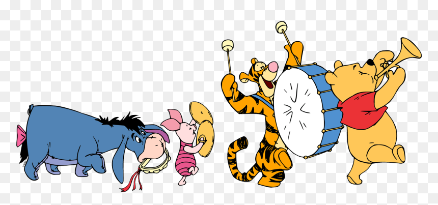 Pooh Tigger Piglet Eeyore On A Train, HD Png Download - eeyore png