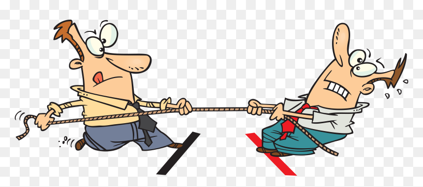 Tug Of War Cartoon, HD Png Download - war png