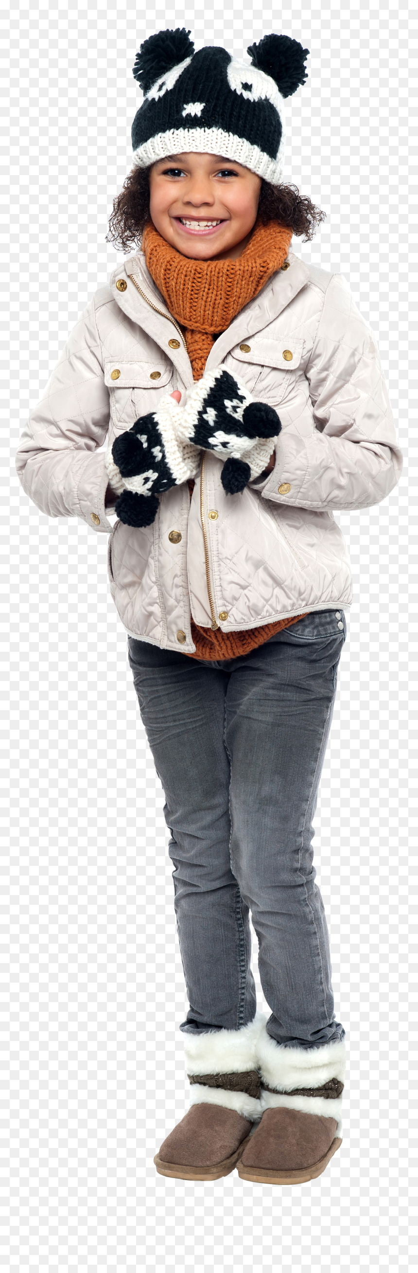 Kids Wearing Winter Clothes, HD Png Download - girls png