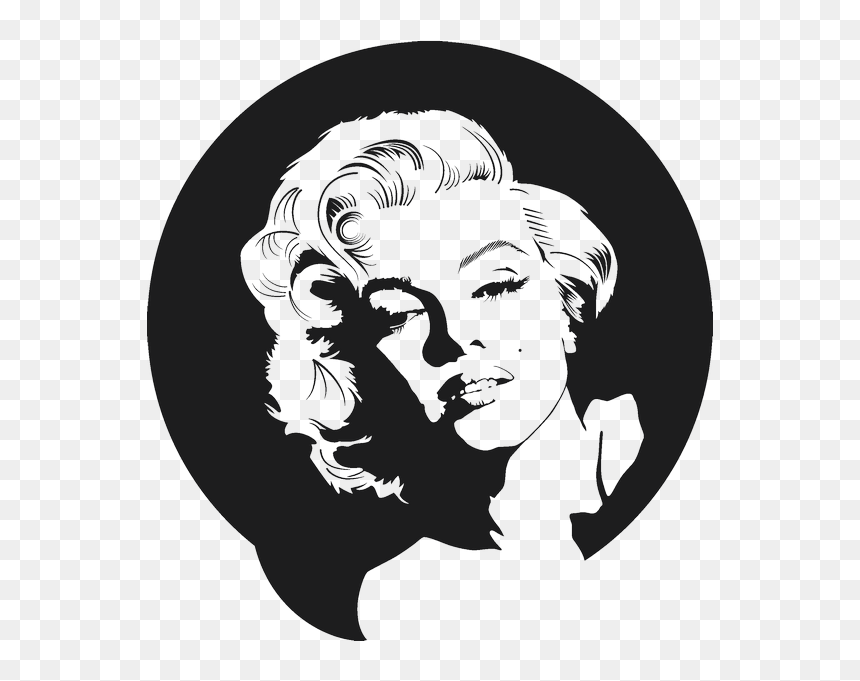 Marilyn Monroe Black And White Drawing, HD Png Download - marilyn monroe png