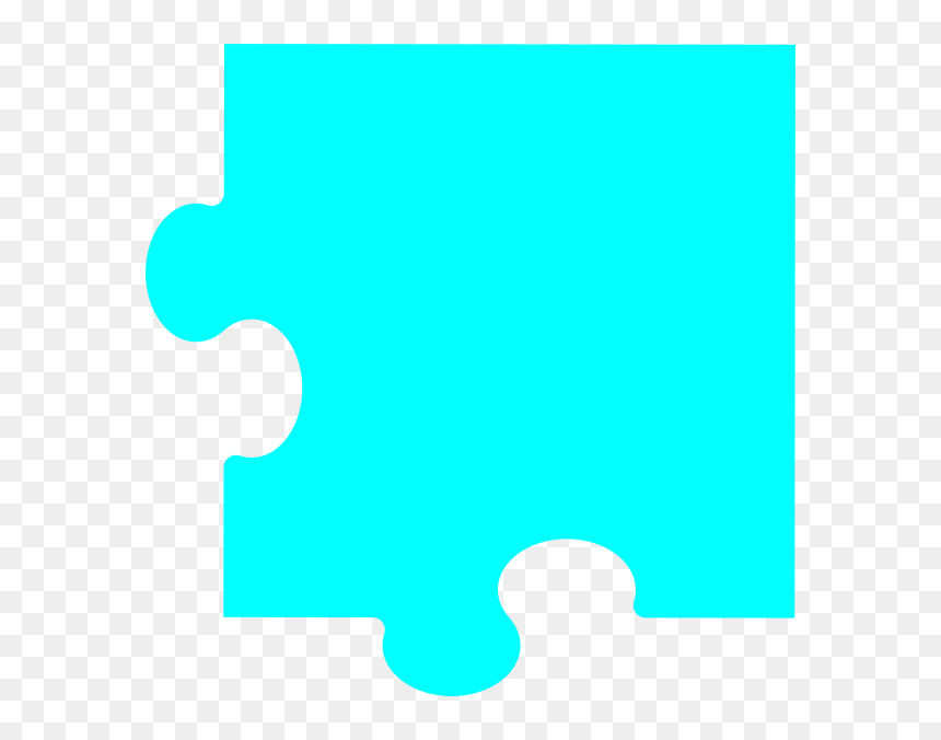 Cyan Puzzle Piece Png, Transparent Png - puzzle pieces png