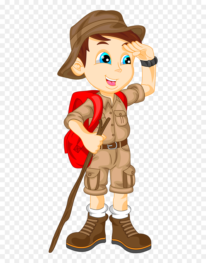 Camping Just Fishing Pinterest Clip Art And - Cartoon Hiker Clip Art, HD Png Download - hiker png