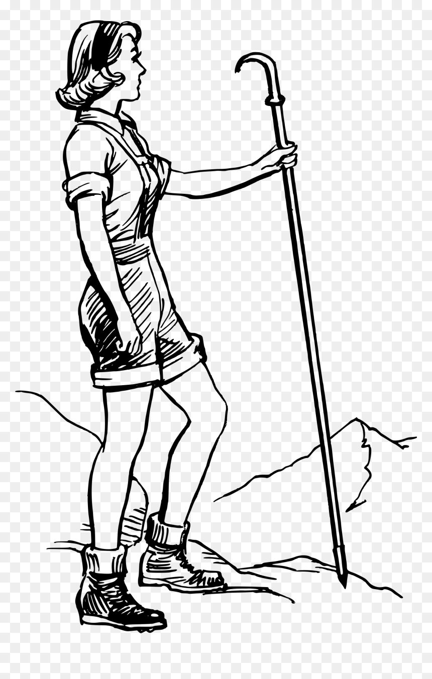 Drawing At Getdrawings Com - Hiking Drawing, HD Png Download - hiker png