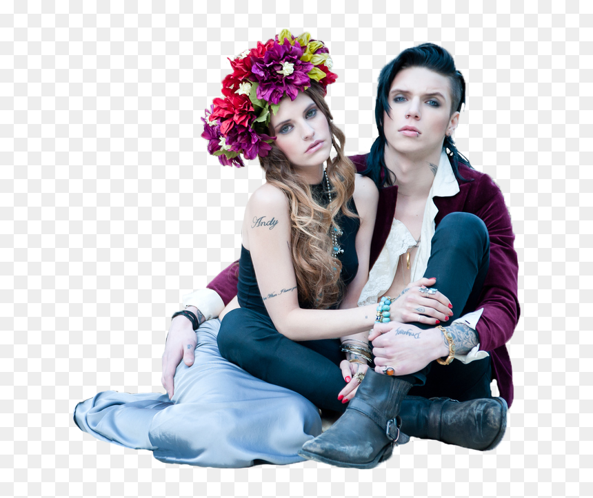 Win A Warped Tour Ride-along With Andy Biersack And - Andy Black And His Wife, HD Png Download - andy biersack png
