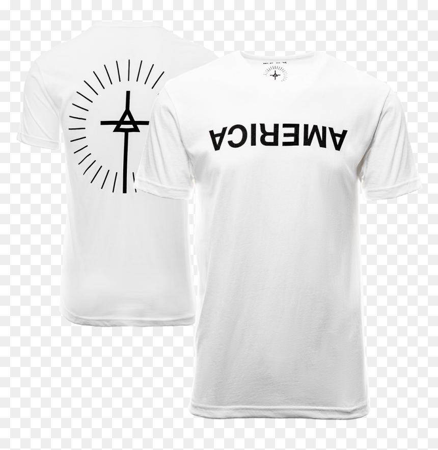 30 Seconds To Mars America Tee, HD Png Download - upside down cross png