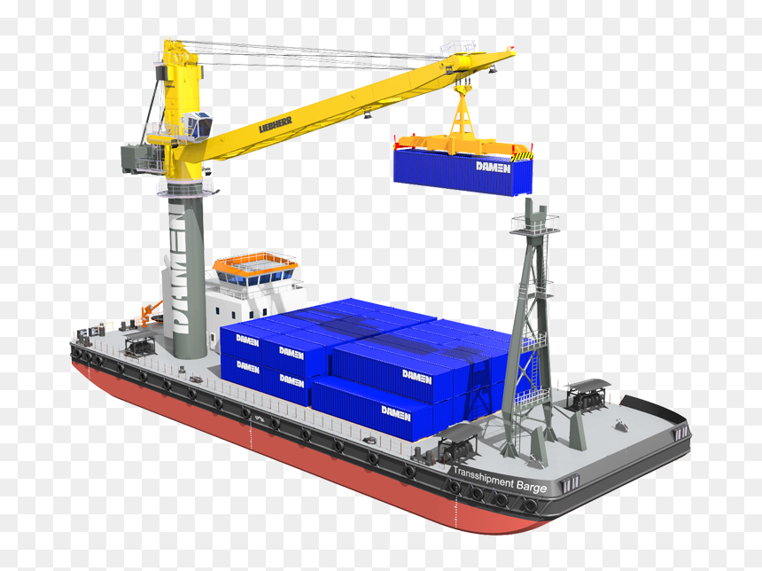 Barge Png Clipart - Crane Barge Png, Transparent Png - crane png