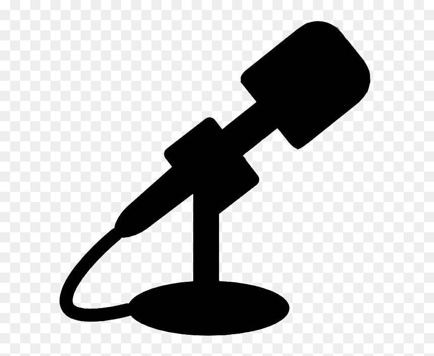 Transparent Microphone Icon Png - Microphone Silhouette Transparent Png, Png Download - microphone icon png